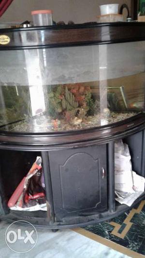 It's a fish aquarium with fish tank and cupboard