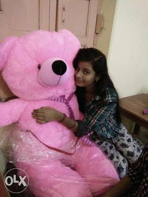 Pink Life Size Bear Plush Toy