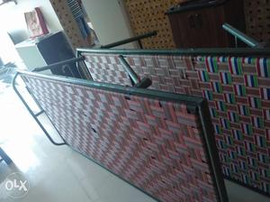 Single Iron Bed, 2 pieces, good condition