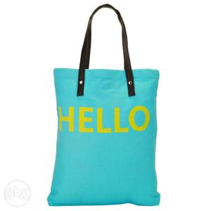 Turquoise Hello Handbag
