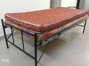 Two Brown Printed Bed Mattress