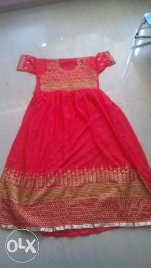 A beautifully embroidered dress material with