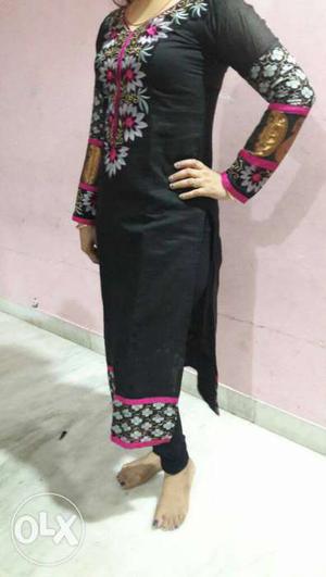 Available black dress. one time wear. good quality