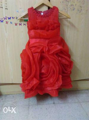 Beautiful Red Rose Birthday Dress