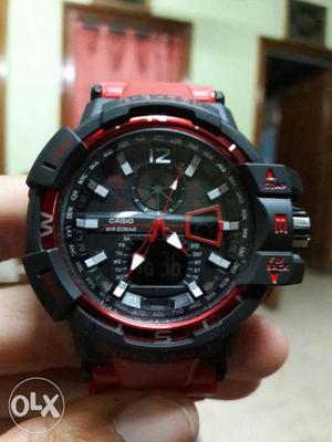 Black And Red Casio Sport Watch