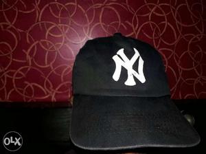 Black And White NY Embroidered Cap