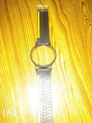 Black Leather Wrist Watch Strap