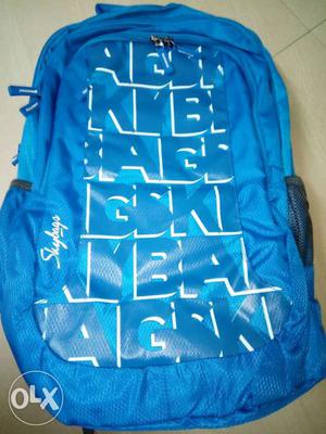 Black, White And Blue Backpack