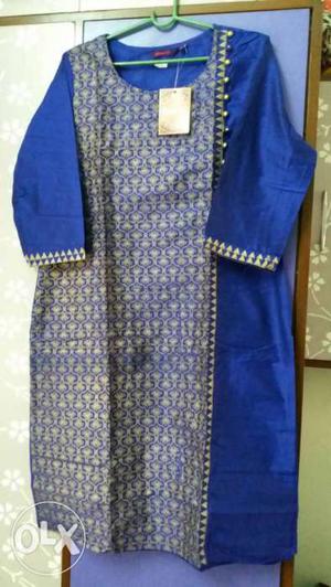 Blue And Gray Asian Traditional Dress