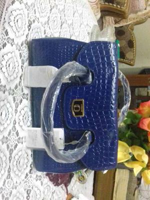 Blue Patent Leather Handbag fix price