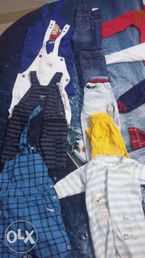 Branded clothes of 1-2 year old boy on sale Total