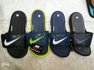 Four Nike Slide On Slippers