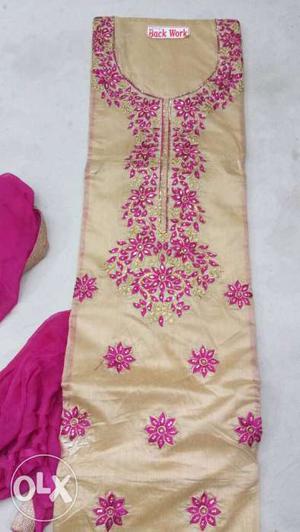 Front back designer suit with dupatta available
