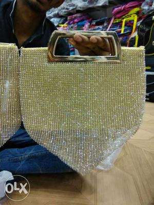 Gold And Silver Clutch Bag