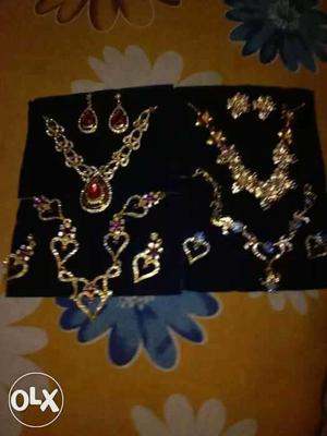 Gold-and-silver Jewelry Set