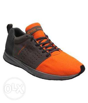 Gray And Orange Running Shoe