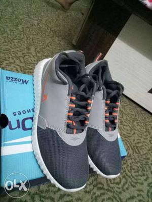 Gray-and-black Athletic Shoes