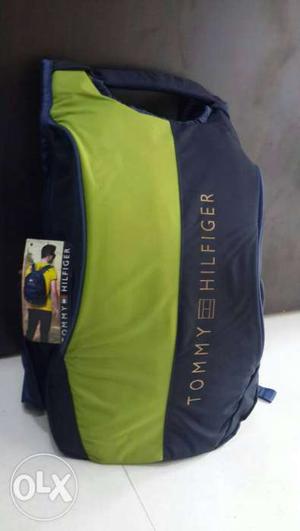 Green And Blue Tommy Hilfiger Backpack