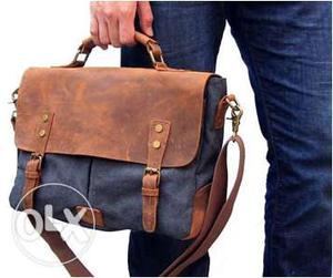 Leather and Canvas Bag
