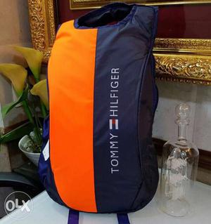 Orange And Black Tommy Hilfiger Backpack