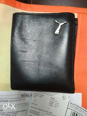 Original black Puma Leather Wallet unused