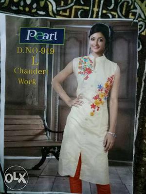 Pearl Chanderi Work With Pack
