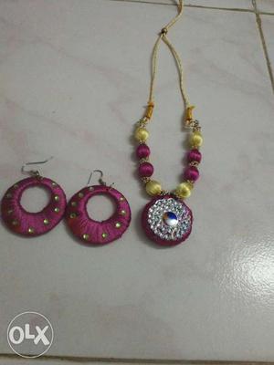 Purple And Yellow Necklace