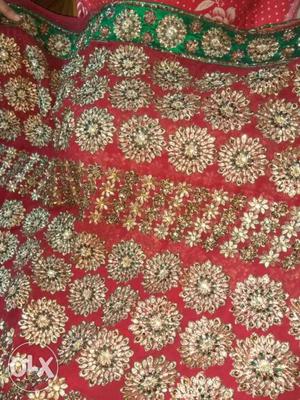 Rajasthani Jarddousi Silk sari for sale.