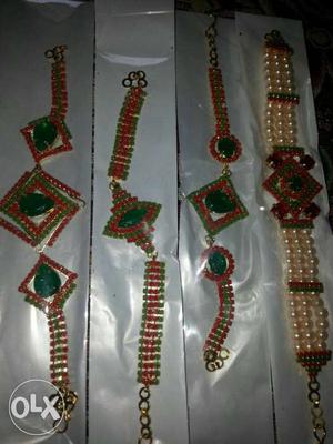 Red And Green Beaded Accessories