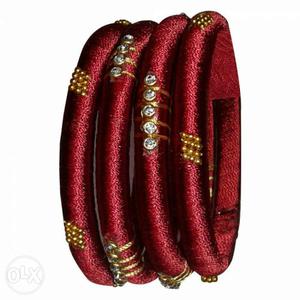 Red Silk Thread Bangles