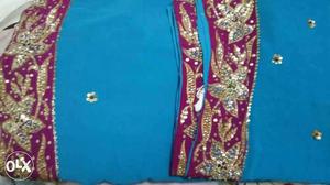 Sari in blue (one time used)