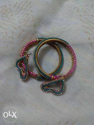 Two Pink And Blue Bangles