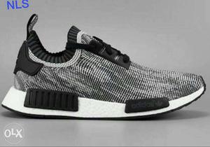 Unpaired Gray-and-white Adidas NMD