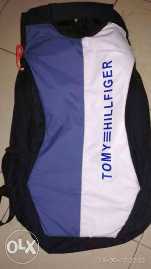 White And Blue Tomy Hilfiger Bag