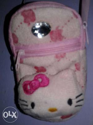 White And Pink Hello Kitty Coin Purse