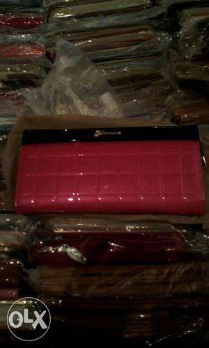 Women's Pink And Black Wallet