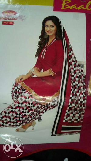 Women's Red And White Baal Traditional Outfit