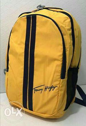 Yellow And Black Tommy Hilfiger Backpack