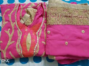 2XL 2heavy dresses 1tym used 1cotton dress 1Anarkali kurti