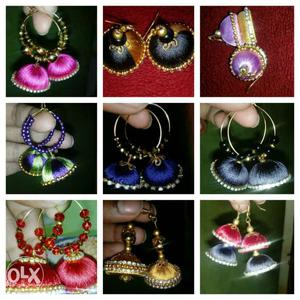 95rs for one silk jhumka