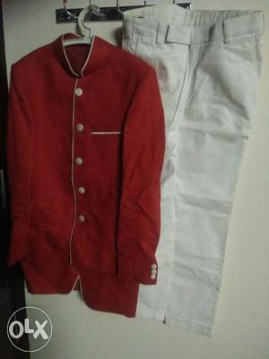 Ban collar coat pent with new condition