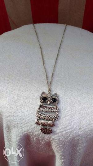 Fancy western wear long owl chain import..silver