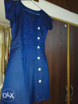Navy blue stylish pleated kurti available in sector 40 at