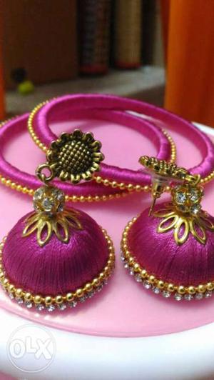 New bangles and set of jhumkas