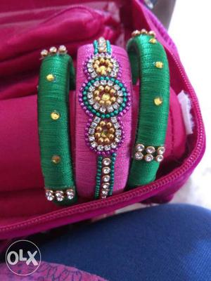 New handmade silk thread bangles