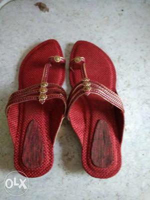 Paired Red Sandals