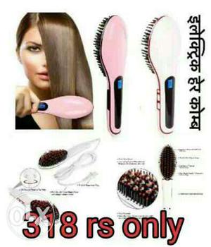Pink And Black Electric Hair Brush NEW BRAND Not secand hand