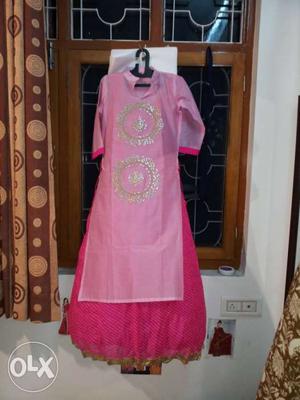 Pink And Red Traditional Dress