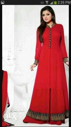 Red Long-sleeve Dress