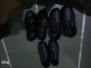 Three Pairs Of Black Leather Boots